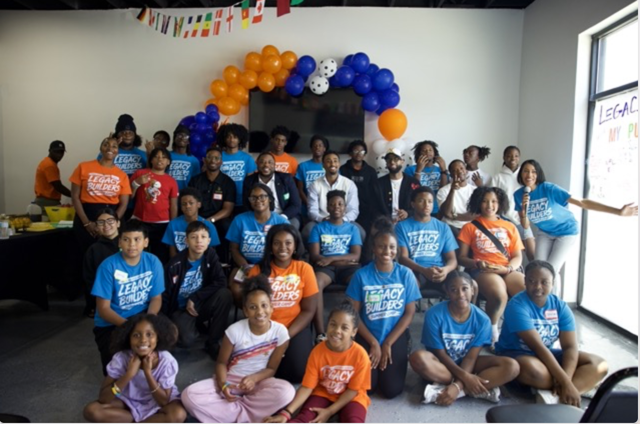 Students and mentors together at a monthly Academy gathering in South Dallas